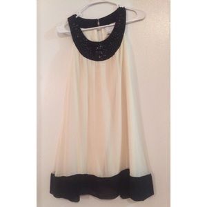 Bizz Princess black and white dress w/ gem detail